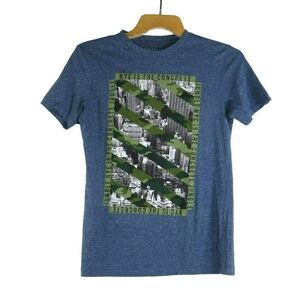 Aeropostale NYC New York City T-Shirt Men's Size Small Blue Short Sleeve